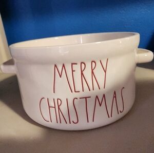 Rae Dunn White Merry Christmas Souffle Dish.